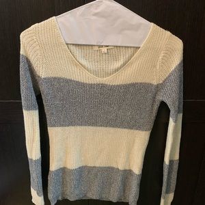 Blue & white striped sweater